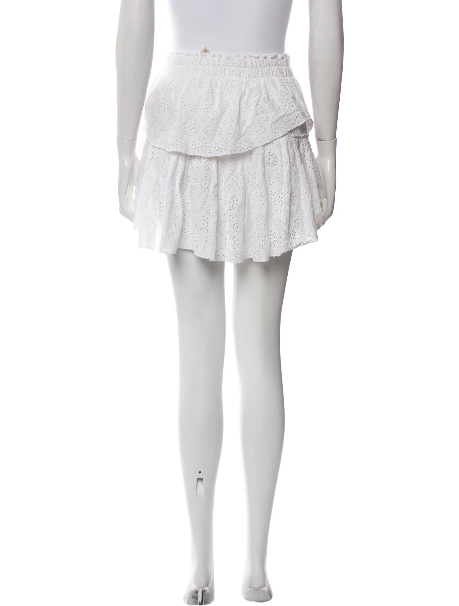 LoveShackFancy Ruffle Embellishment Mini Skirt